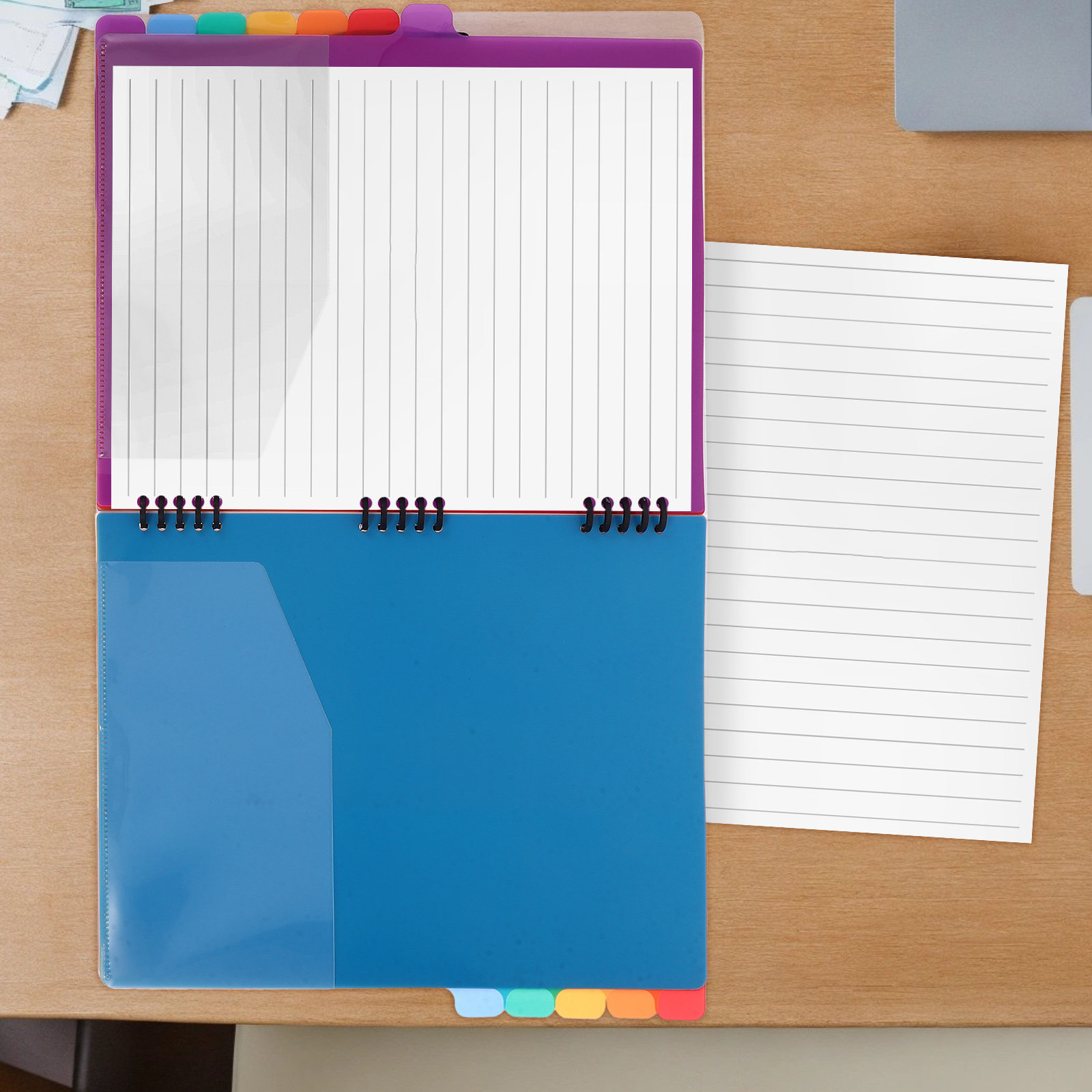 Tab Divider A4 - แฟ้มจัดเก็บเอกสาร A4 พร้อมแผ่นแบ่งสี แถบอินเด็กซ์ แฟ้มจัดระเบียบเอกสาร แฟ้มนำเสนอพร้อมแผ่นกั้น