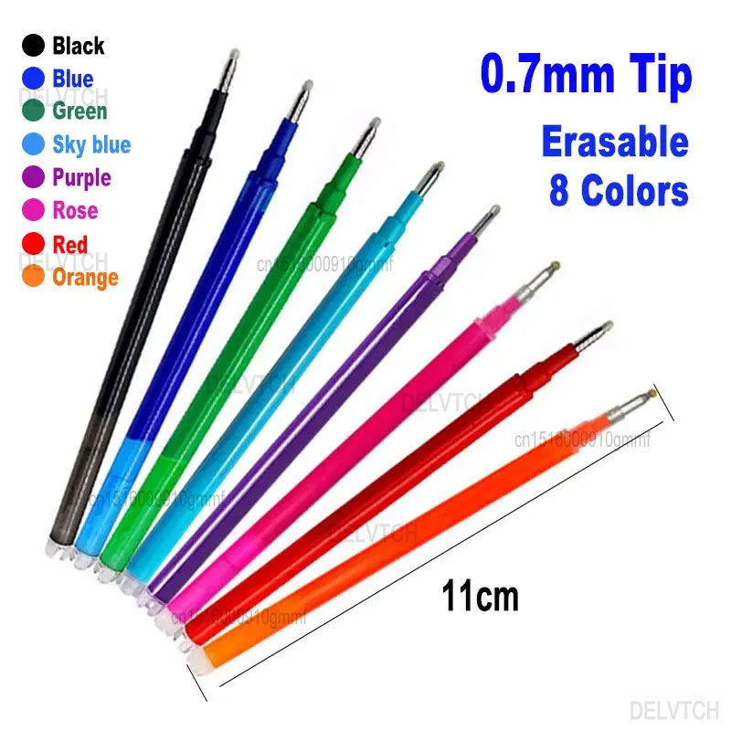 Pilot Pen Frixion - 8 ชิ้น/เซ็ต 0.7mm Erasable GEL ปากกาสีฟ้าสีดํา
