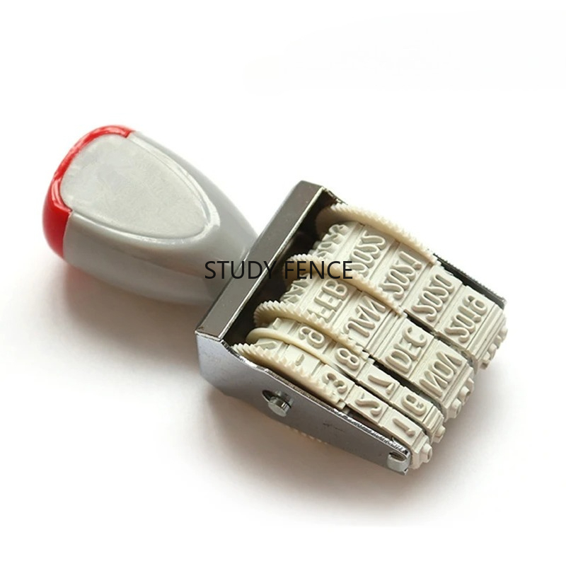 Rubber Date Stamp - แบบพกพาภาษาอังกฤษวันที่แสตมป์สําหรับสํานักงานโรงเรียน Bank ไข่ซูเปอร์มาร์เก็ต Store ผลิต Roller