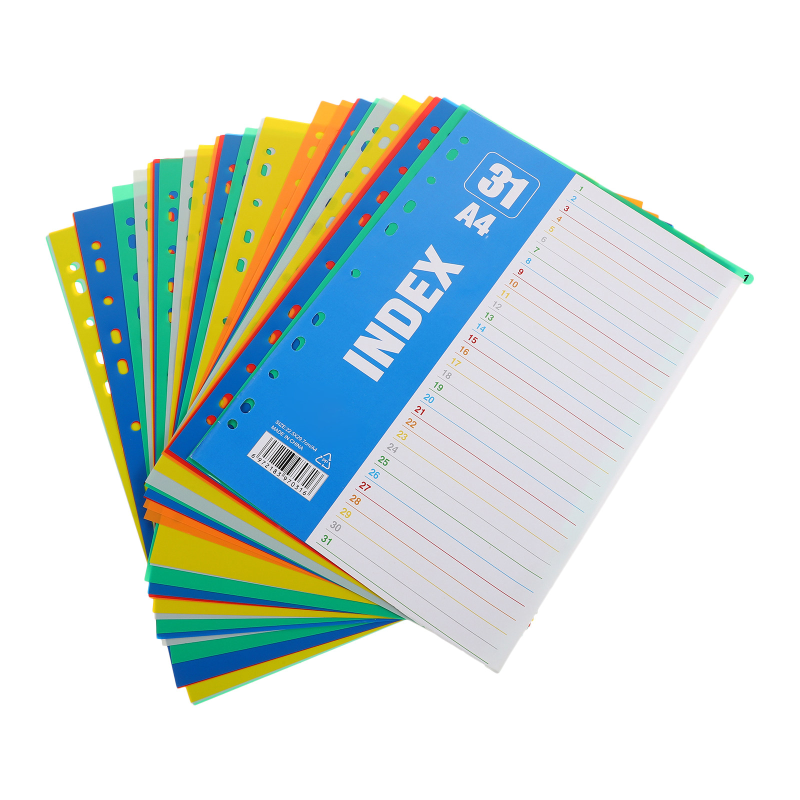 Tab Divider A4 - ชุด 1 ชุด แผ่นแบ่งหน้าพลาสติก A4 แบบ