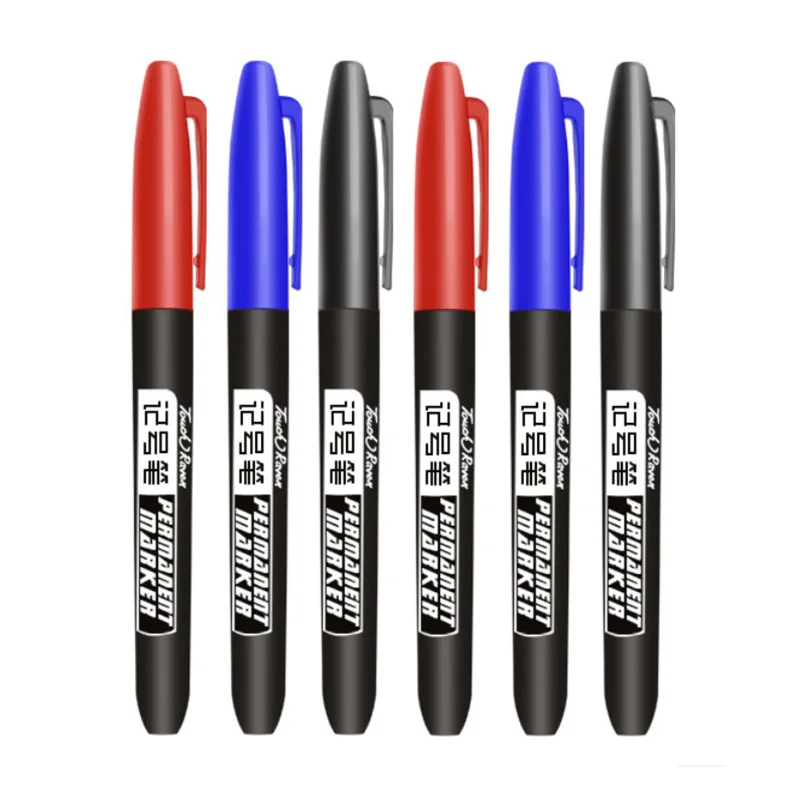 Correction Pen Fine - 1/2/3 ชิ้นปากกามาร์กเกอร์แบบถาวร หมึกกันน้ำ ปลายละเอียด สีดำ สีน้ำเงิน