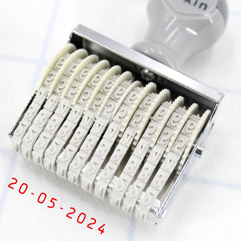 Rubber Date Stamp - แบบพกพา8/10หลัก Stamp,ขนาดเล็กจำนวนวันที่/ราคาแสตมป์สำหรับ Store สำนักงานผลิต Roller แสตมป์แสตมป์
