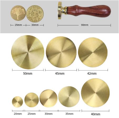 Wax Seal Stamp Set - ปรับแต่งแสตมป์ขี้ผึ้งที่มีโลโก้ของคุณด้วยหัวแสตมป์ทองเหลือง, DIY โบราณซีลแสตมป์ย้อนยุค, ส่วนบุคคลแสตมป์ Wax Seal