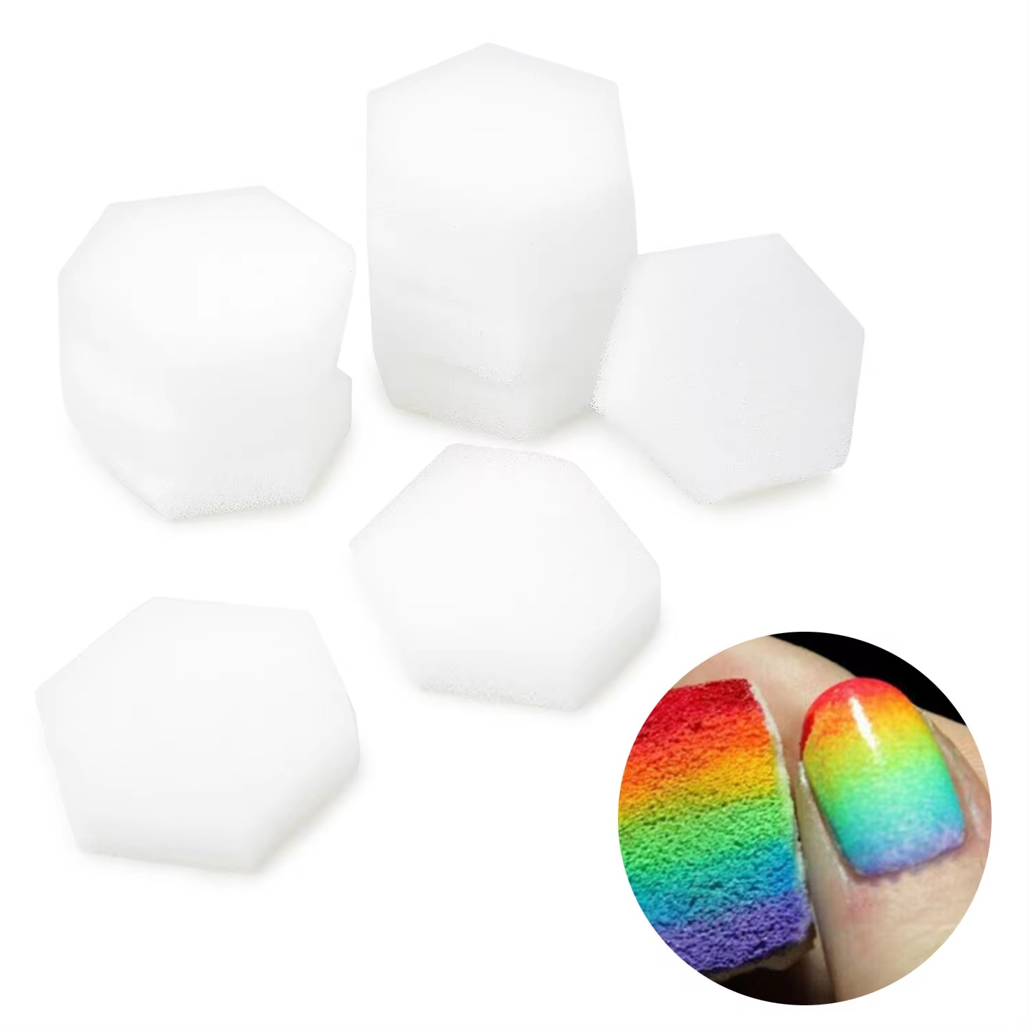 Gel Refill Pack - 80 ชิ้นหกเหลี่ยมฟองน้ํานุ่ม, ผ้าเช็ดทําความสะอาดเล็บฟรี, เครื่องมือกําจัดสําหรับเล็บอะคริลิคเจลทาเล็บ