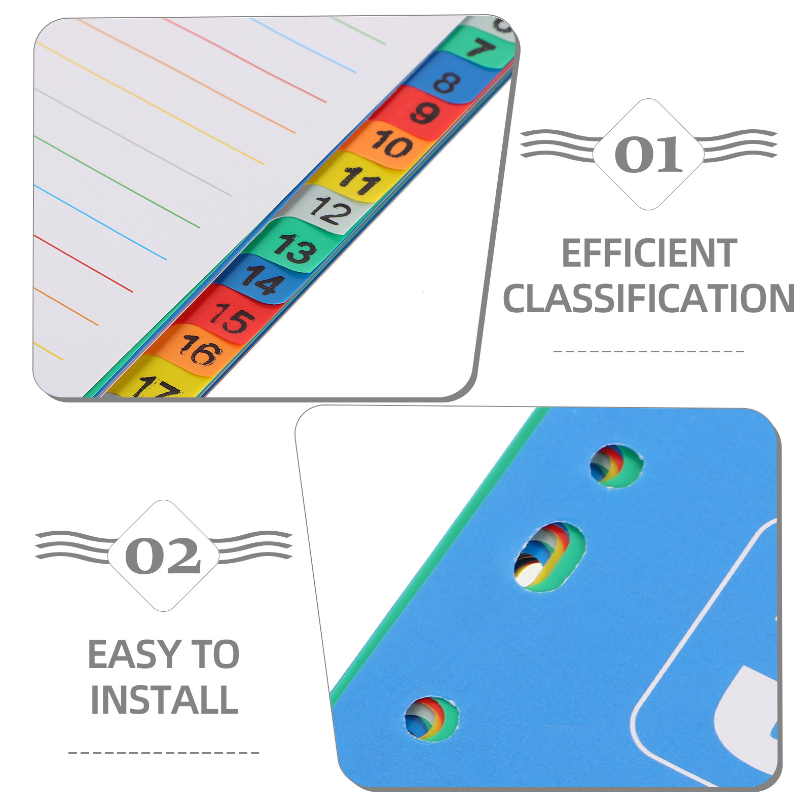 ชุด 1 ชุด แผ่นแบ่งหน้าพลาสติก  - Tab Divider A4 บทวิจารณ์และราคา