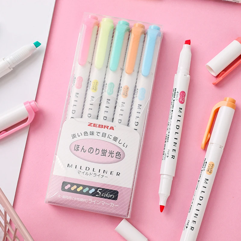 ปากกาไฮไลท์ Zebra mildliner WK - Zebra Pen Mildliner บทวิจารณ์และราคา