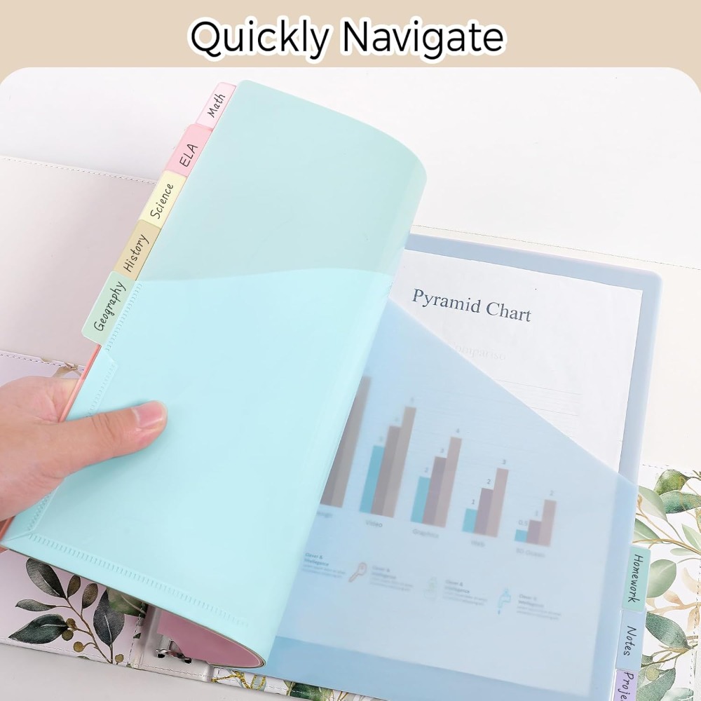 8 ชิ้น แฟ้มพลาสติกแบบมีช่องใส่ - Tab Divider A4 บทวิจารณ์และราคา