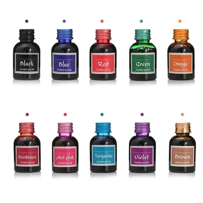 10 สี 1 ขวดสีสันสดใส 30ml Foun - Fountain Pen Bottled Ink บทวิจารณ์และราคา