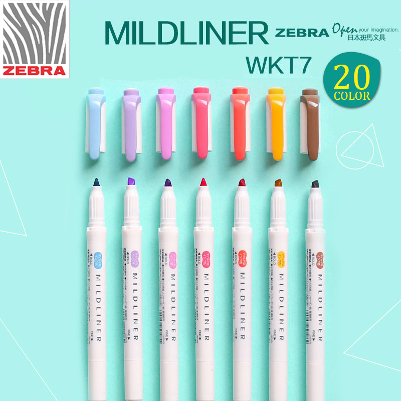 ปากกาเน้นข้อความปลายสองด้านใหม - Zebra Pen Mildliner บทวิจารณ์และราคา