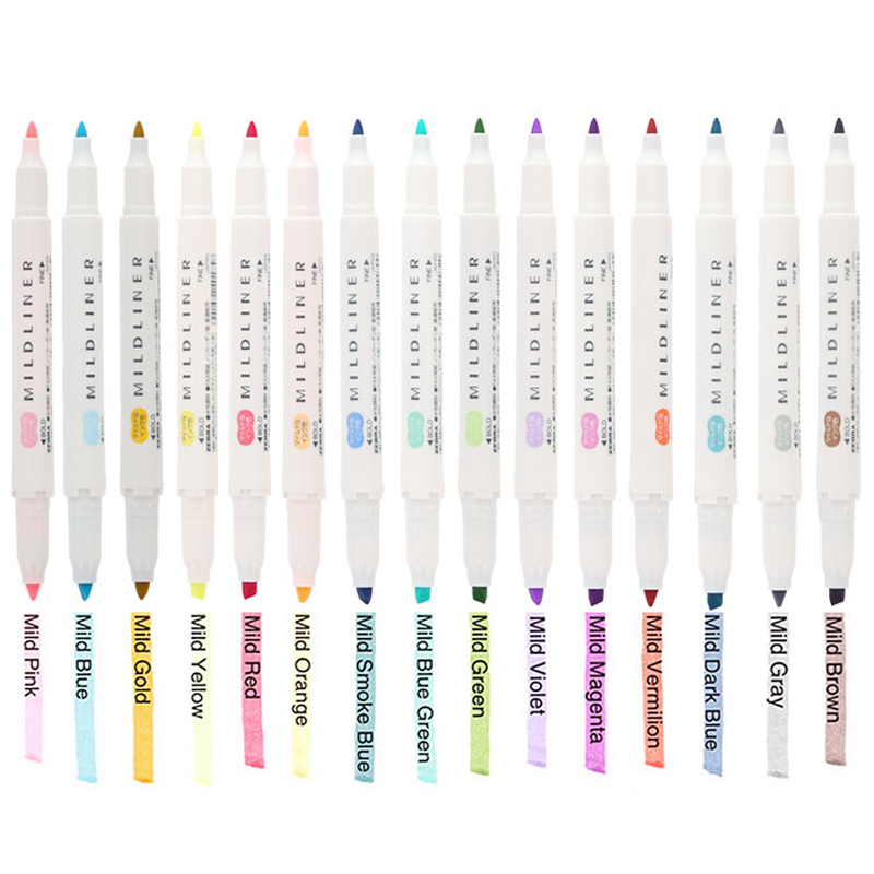 ปากกาเน้นข้อความปลายสองด้านใหม - Zebra Pen Mildliner บทวิจารณ์และราคา