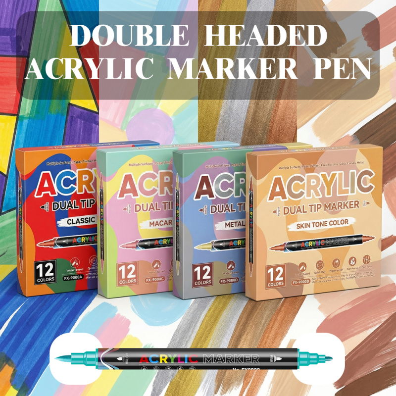 ปากกาสีอะคริลิค หัวคู่ แบบพู่ก - Correction Pen Fine บทวิจารณ์และราคา