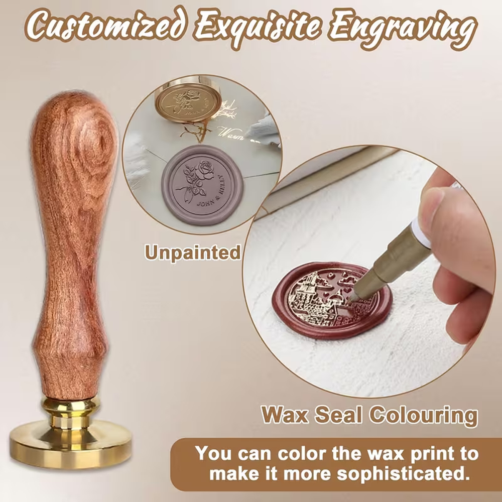ตราประทับขี้ผึ้งแบบกำหนดเอง ชุ - Wax Seal Stamp Set บทวิจารณ์และราคา