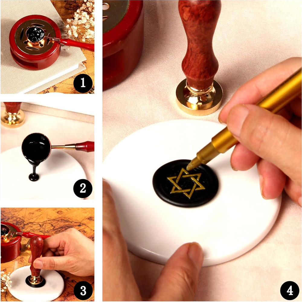 ตราประทับขี้ผึ้งแบบกำหนดเอง ชุ - Wax Seal Stamp Set บทวิจารณ์และราคา