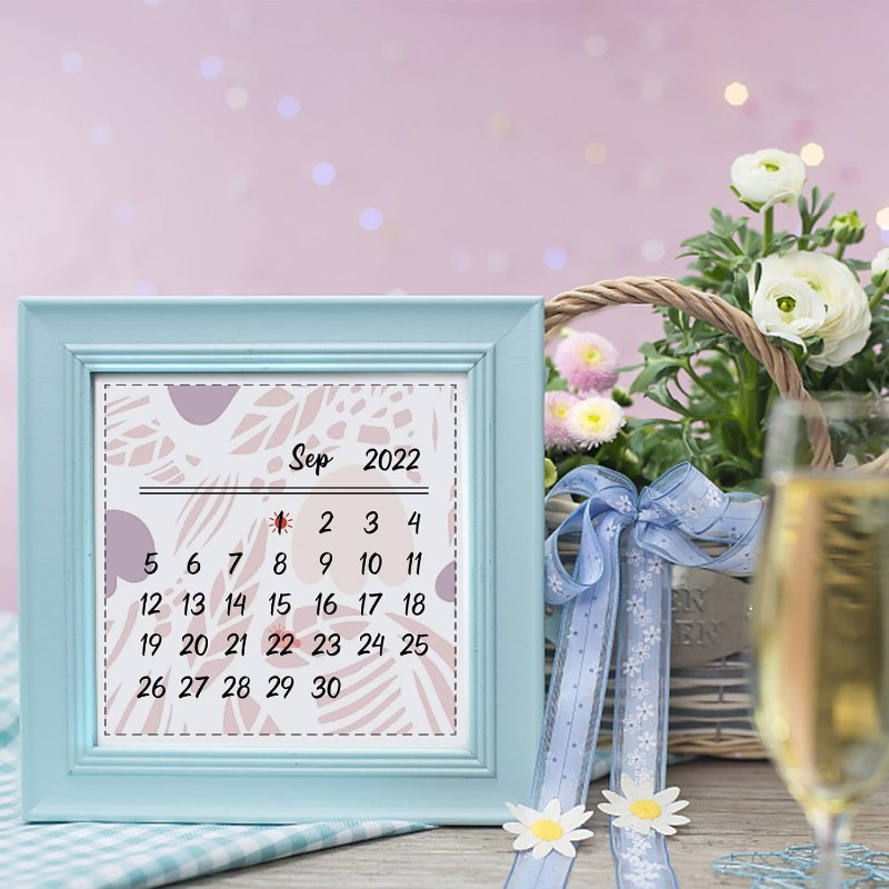 1PC 8.3x5.8in ปฏิทินล้างแสตมป์ - Rubber Date Stamp บทวิจารณ์และราคา