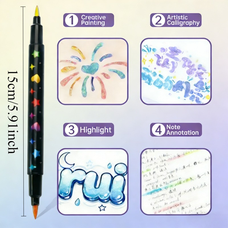 ปากกาสีกลิตเตอร์สองหัว 96/24 ส - Correction Pen Fine บทวิจารณ์และราคา