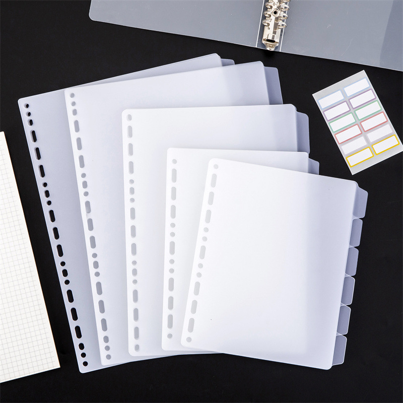 แผ่นแบ่งแฟ้ม A4 A5 B5 แบบเจาะร - Tab Divider A4 บทวิจารณ์และราคา