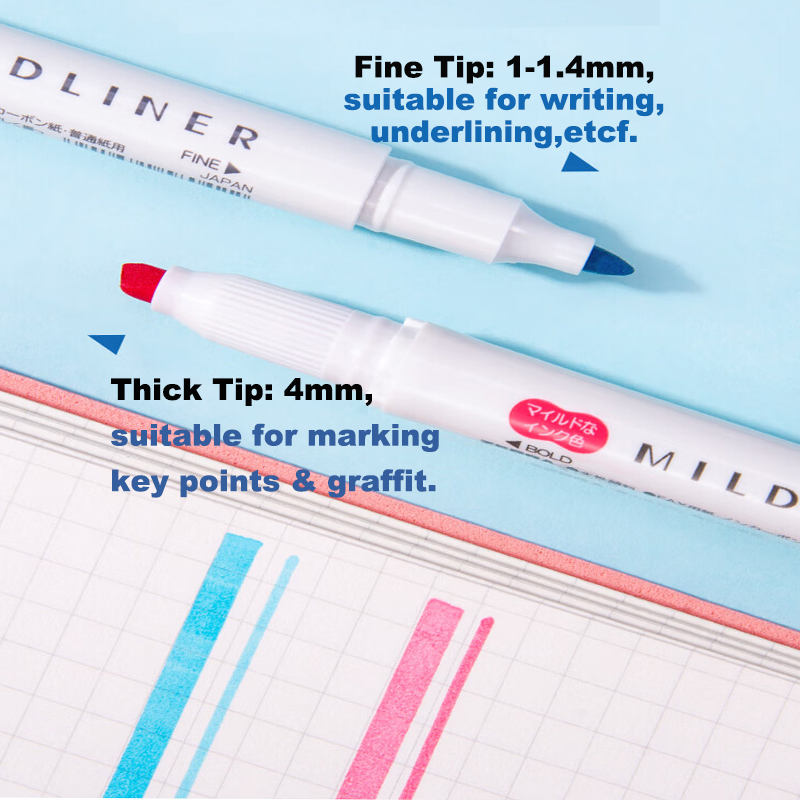 ปากกาเขียนด้วยลายมือ Zebra Mil - Zebra Pen Mildliner บทวิจารณ์และราคา