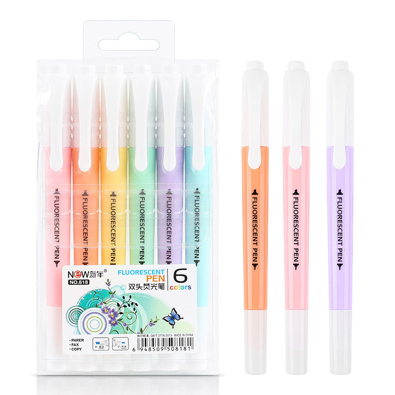 6 ชิ้น/เซ็ต Double HEAD Fluore - Stabilo Marker Boss บทวิจารณ์และราคา