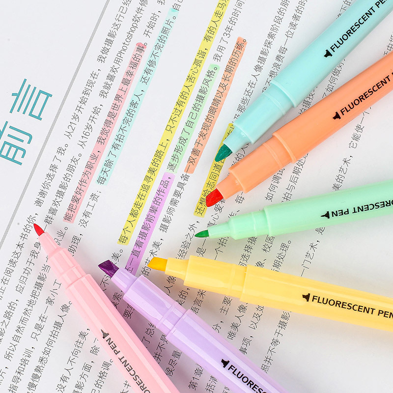 6 ชิ้น/เซ็ต Double HEAD Fluore - Stabilo Marker Boss บทวิจารณ์และราคา