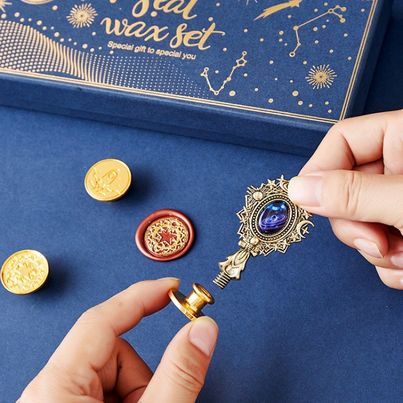 ชุดตราประทับเคลือบแลคเกอร์ลายด - Wax Seal Stamp Set บทวิจารณ์และราคา